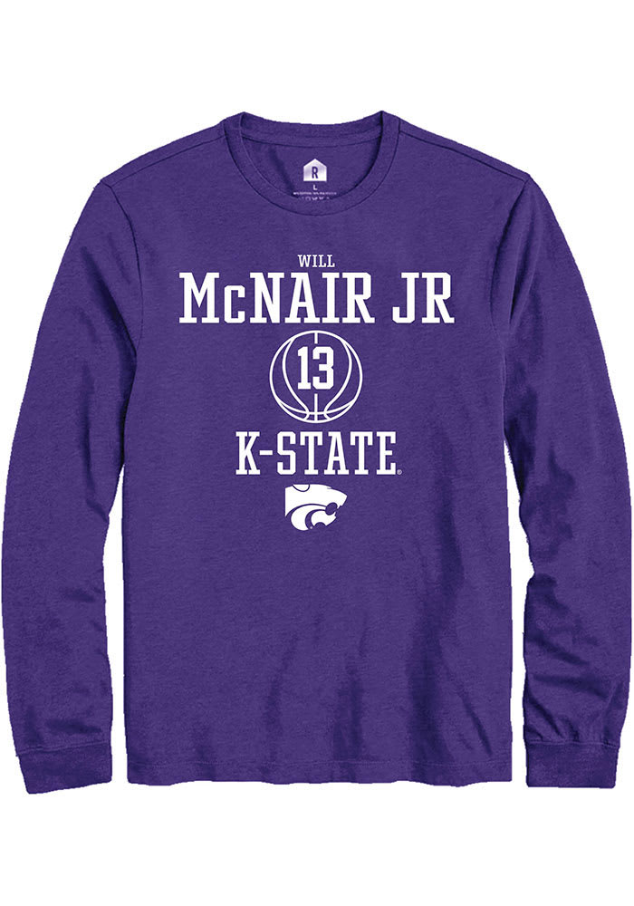 Will McNair Jr. K-State Wildcats Purple Rally NIL Sport Icon Long Sleeve T Shirt