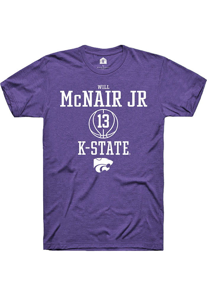 Will McNair Jr. K-State Wildcats Purple Rally NIL Sport Icon Short Sleeve T Shirt