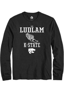 Ian Ludlam Rally Mens Black K-State Wildcats NIL Sport Icon Tee