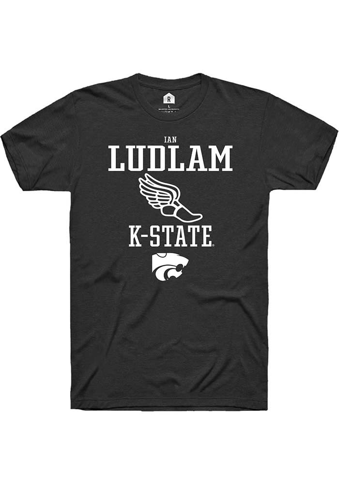 Ian Ludlam K-State Wildcats Black Rally NIL Sport Icon Short Sleeve T Shirt