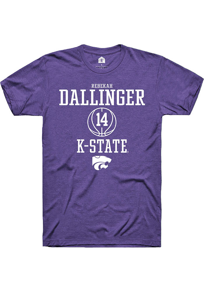 Rebekah Dallinger K-State Wildcats Purple Rally NIL Sport Icon Short Sleeve T Shirt