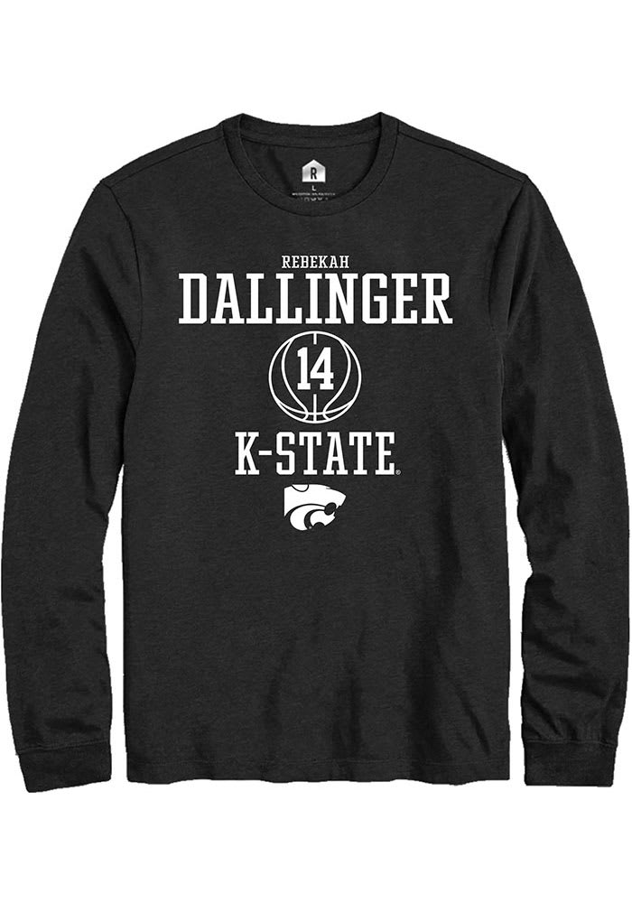 Rebekah Dallinger K-State Wildcats Black Rally NIL Sport Icon Long Sleeve T Shirt