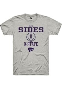 Taryn Sides  K-State Wildcats Ash Rally NIL Sport Icon Short Sleeve T Shirt