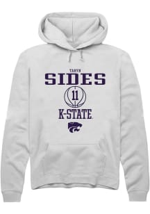 Taryn Sides  Rally K-State Wildcats Mens White NIL Sport Icon Long Sleeve Hoodie