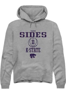 Taryn Sides  Rally K-State Wildcats Mens Graphite NIL Sport Icon Long Sleeve Hoodie