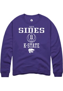 Taryn Sides  Rally K-State Wildcats Mens Purple NIL Sport Icon Long Sleeve Crew Sweatshirt