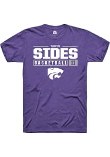 Taryn Sides  K-State Wildcats Purple Rally NIL Stacked Box Short Sleeve T Shirt