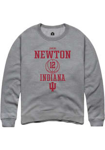 Jakai Newton  Rally Indiana Hoosiers Mens Grey NIL Sport Icon Long Sleeve Crew Sweatshirt