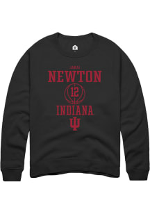Jakai Newton  Rally Indiana Hoosiers Mens Black NIL Sport Icon Long Sleeve Crew Sweatshirt