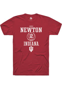 Jakai Newton  Indiana Hoosiers Red Rally NIL Sport Icon Short Sleeve T Shirt