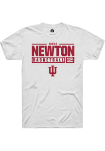 Jakai Newton  Indiana Hoosiers White Rally NIL Stacked Box Short Sleeve T Shirt