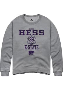 Alexis Hess Rally Mens Graphite K-State Wildcats NIL Sport Icon Crew Sweatshirt