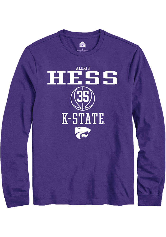 Alexis Hess K-State Wildcats Purple Rally NIL Sport Icon Long Sleeve T Shirt