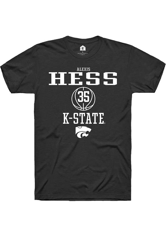 Alexis Hess K-State Wildcats Black Rally NIL Sport Icon Short Sleeve T Shirt
