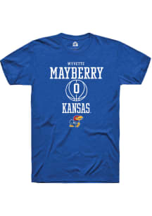 Wyvette Mayberry  Kansas Jayhawks Blue Rally NIL Sport Icon Short Sleeve T Shirt