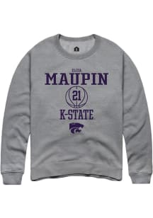 Eliza Maupin Rally Mens Graphite K-State Wildcats NIL Sport Icon Crew Sweatshirt