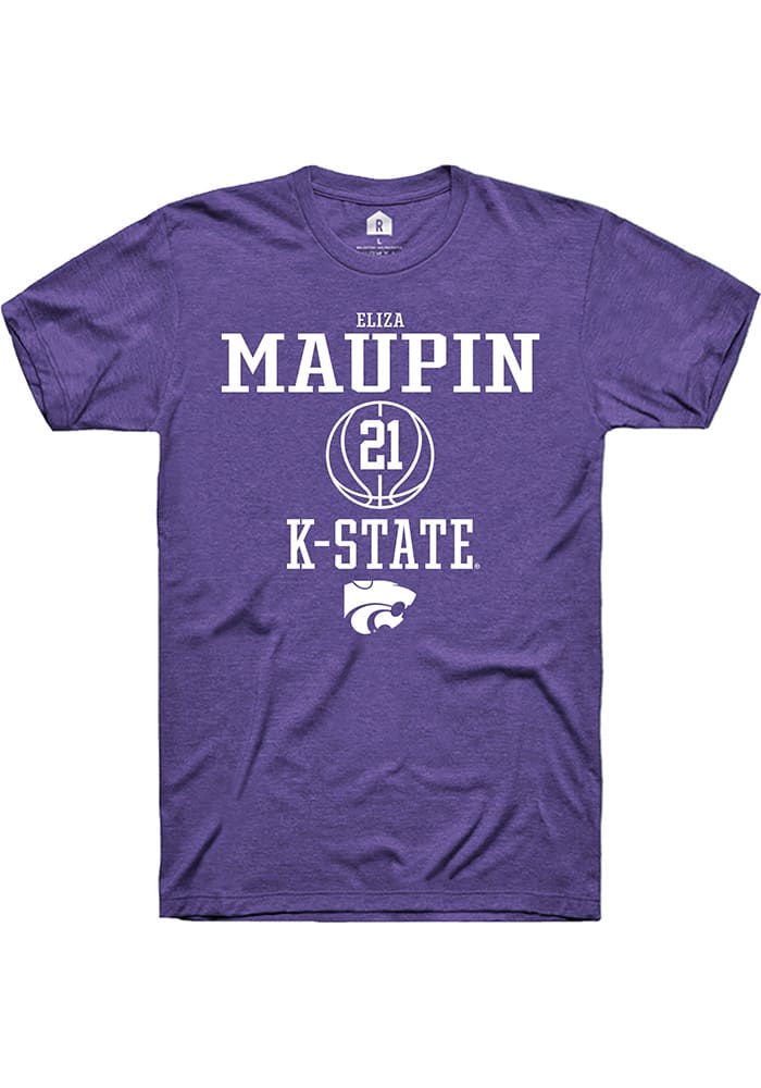 Eliza Maupin K-State Wildcats Purple Rally NIL Sport Icon Short Sleeve T Shirt