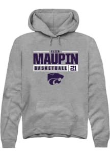 Eliza Maupin Rally Mens Graphite K-State Wildcats NIL Stacked Box Hooded Sweatshirt