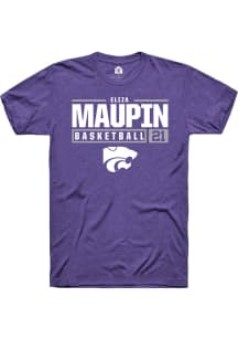 Eliza Maupin  K-State Wildcats Purple Rally NIL Stacked Box Short Sleeve T Shirt