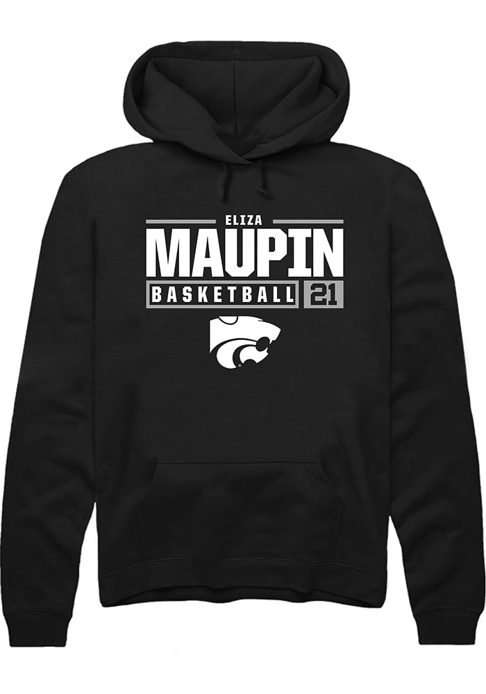 Eliza Maupin Rally K-State Wildcats Mens Black NIL Stacked Box Long Sleeve Hoodie