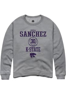 Gisela Sánchez Rally Mens Graphite K-State Wildcats NIL Sport Icon Crew Sweatshirt