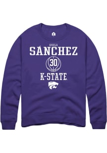 Gisela Sánchez Rally Mens Purple K-State Wildcats NIL Sport Icon Crew Sweatshirt