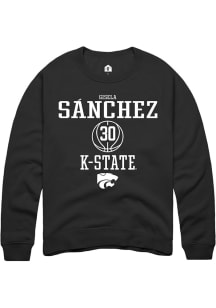 Gisela Sánchez Rally Mens Black K-State Wildcats NIL Sport Icon Crew Sweatshirt