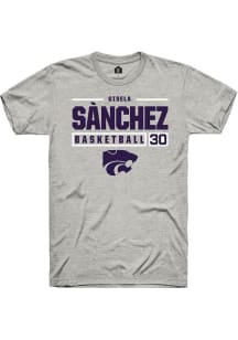 Gisela Sánchez Ash K-State Wildcats NIL Stacked Box Short Sleeve T Shirt