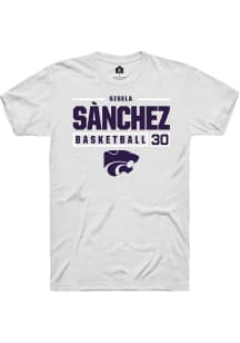 Gisela Sánchez White K-State Wildcats NIL Stacked Box Short Sleeve T Shirt