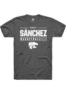 Gisela Sánchez Dark Grey K-State Wildcats NIL Stacked Box Short Sleeve T Shirt