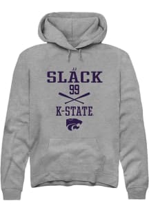 JJ Slack Rally Mens Graphite K-State Wildcats NIL Sport Icon Crew Sweatshirt