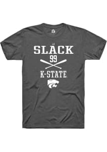 JJ Slack Dark Grey K-State Wildcats NIL Sport Icon Short Sleeve T Shirt