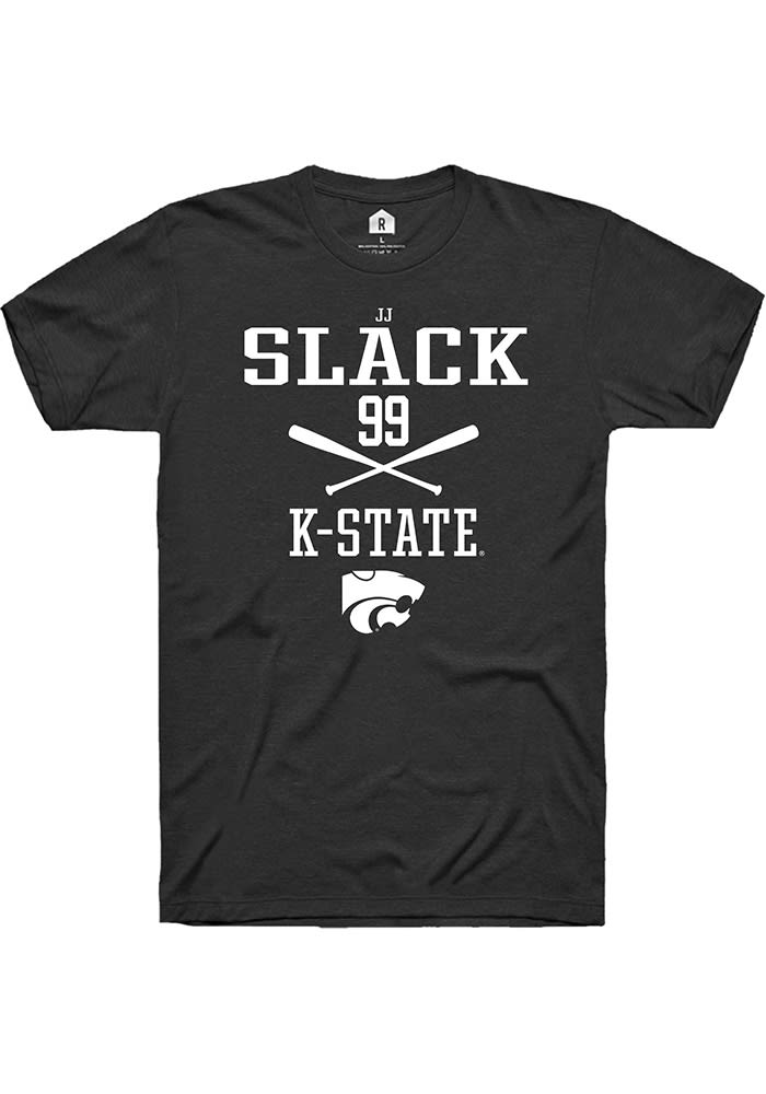 JJ Slack K-State Wildcats Black Rally NIL Sport Icon Short Sleeve T Shirt