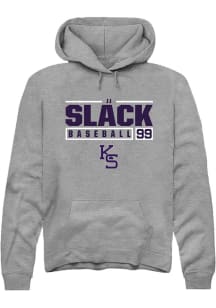 JJ Slack Rally Mens Graphite K-State Wildcats NIL Stacked Box Hooded Sweatshirt