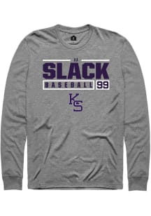 JJ Slack Rally Mens Graphite K-State Wildcats NIL Stacked Box Tee