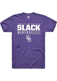 JJ Slack  K-State Wildcats Purple Rally NIL Stacked Box Short Sleeve T Shirt