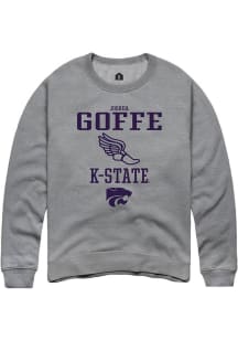 Joshua Goffe Rally Mens Graphite K-State Wildcats NIL Sport Icon Crew Sweatshirt