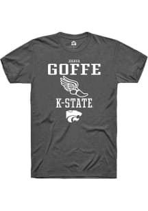 Joshua Goffe Dark Grey K-State Wildcats NIL Sport Icon Short Sleeve T Shirt