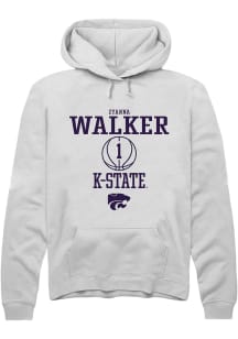 Zyanna Walker  Rally K-State Wildcats Mens White NIL Sport Icon Long Sleeve Hoodie