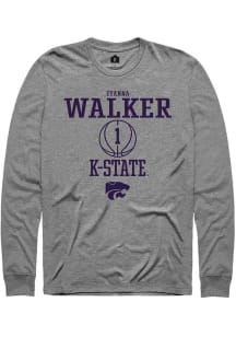 Zyanna Walker Rally Mens Graphite K-State Wildcats NIL Sport Icon Tee