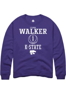 Zyanna Walker  Rally K-State Wildcats Mens Purple NIL Sport Icon Long Sleeve Crew Sweatshirt
