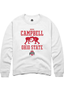 Boede Campbell  Rally Ohio State Buckeyes Mens White NIL Sport Icon Long Sleeve Crew Sweatshirt