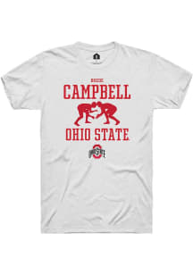 Boede Campbell  Ohio State Buckeyes White Rally NIL Sport Icon Short Sleeve T Shirt