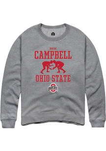 Boede Campbell  Rally Ohio State Buckeyes Mens Graphite NIL Sport Icon Long Sleeve Crew Sweatshi..