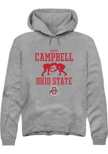 Boede Campbell  Rally Ohio State Buckeyes Mens Graphite NIL Sport Icon Long Sleeve Hoodie