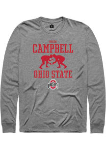 Boede Campbell  Ohio State Buckeyes Graphite Rally NIL Sport Icon Long Sleeve T Shirt