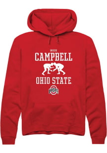 Boede Campbell  Rally Ohio State Buckeyes Mens Red NIL Sport Icon Long Sleeve Hoodie