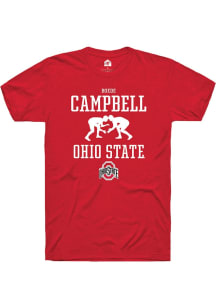 Boede Campbell  Ohio State Buckeyes Red Rally NIL Sport Icon Short Sleeve T Shirt