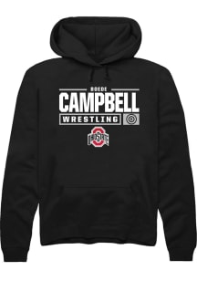 Boede Campbell  Rally Ohio State Buckeyes Mens Black NIL Stacked Box Long Sleeve Hoodie