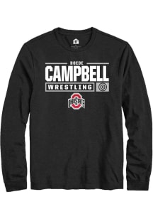 Boede Campbell  Ohio State Buckeyes Black Rally NIL Stacked Box Long Sleeve T Shirt